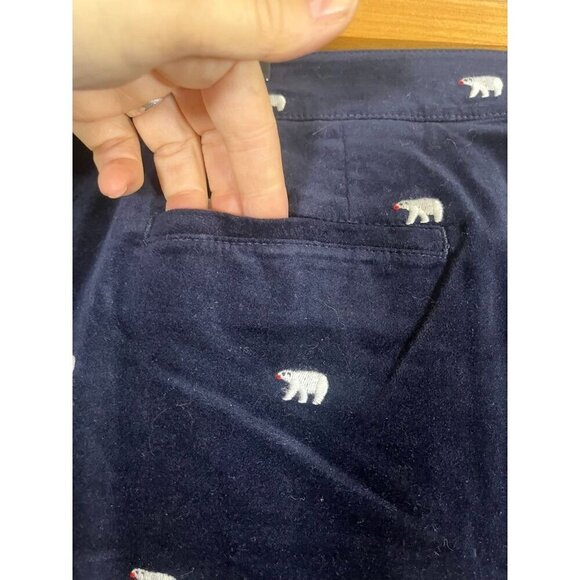 Talbots Velvet Bear Skirt 16 Blue Midi Old Money Preppy Classic Retro Urban Chic - Picture 7 of 11